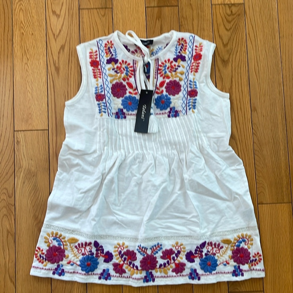 Tolani embroidered top